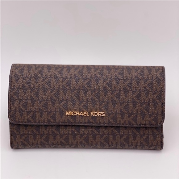 Michael Kors Trifold Wallet Brown - Picture 2 of 9